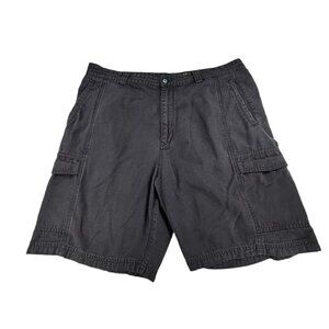 Tommy Bahama Relax Mens Cargo Shorts Size 38 Black Cotton & Lyocell